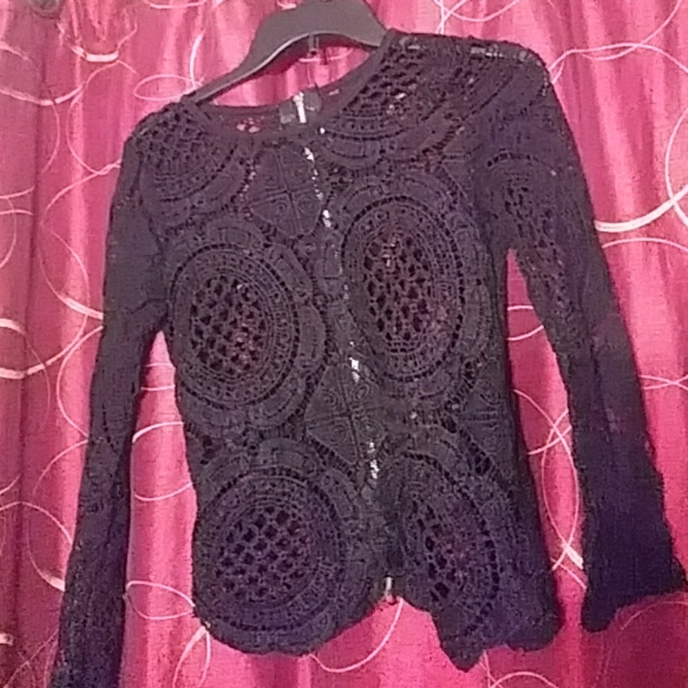Black lace shirt